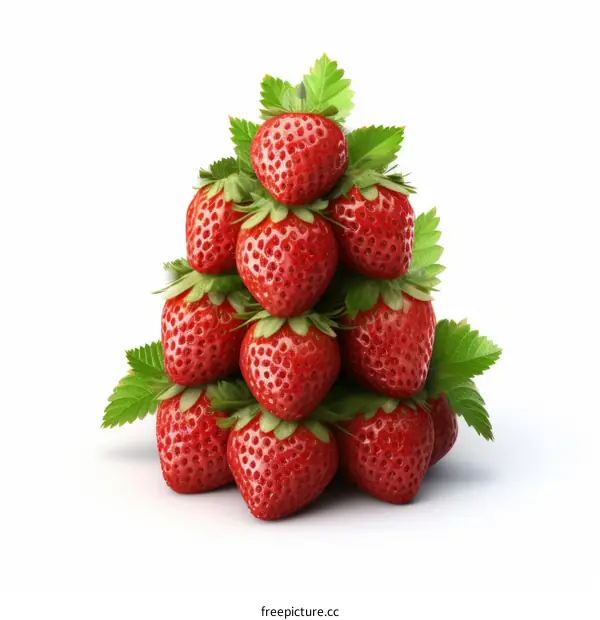 A pyramid of strawberries
