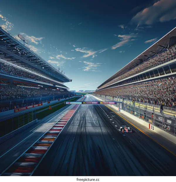 Formula One cars racing on a track