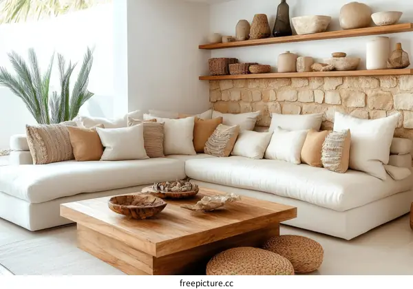 Modern Minimalist Living Room with Neutral Tones