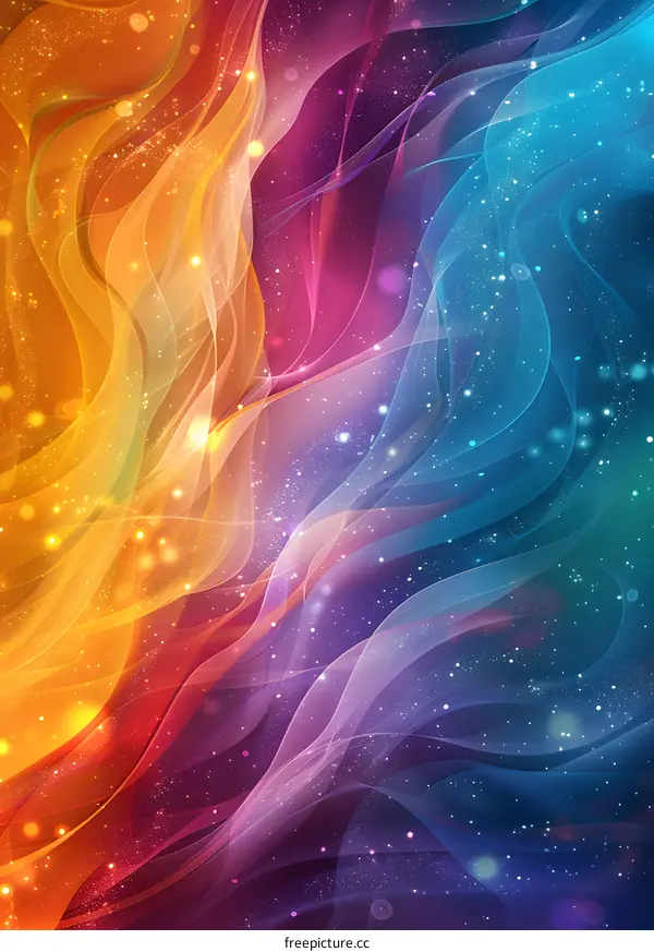 Wavy colorful abstract background