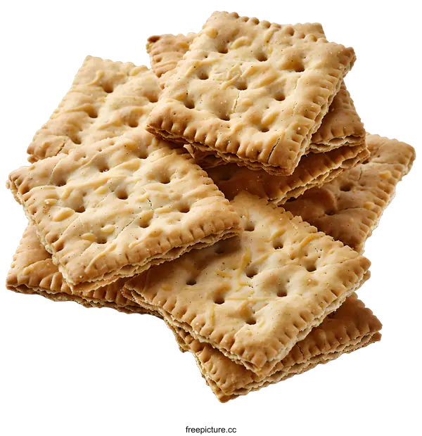 [Transparent Background PNG]A stack of square crackers