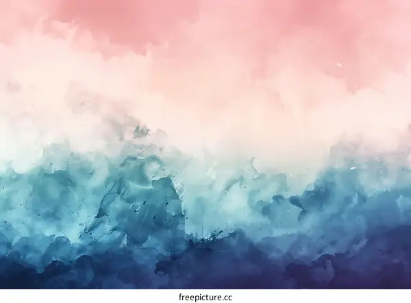Abstract Watercolor Background with Blue and Pink Tones