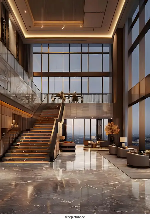 The interior of the Shanghai Tower