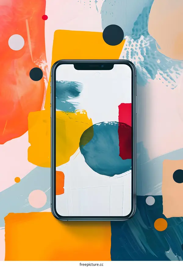 Abstract Art Background with Phone