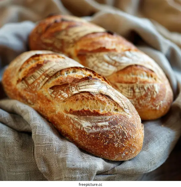 Loaf of artisan country bread