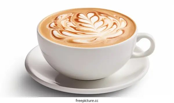 Alluring Cappuccino with Exquisite Latte Art