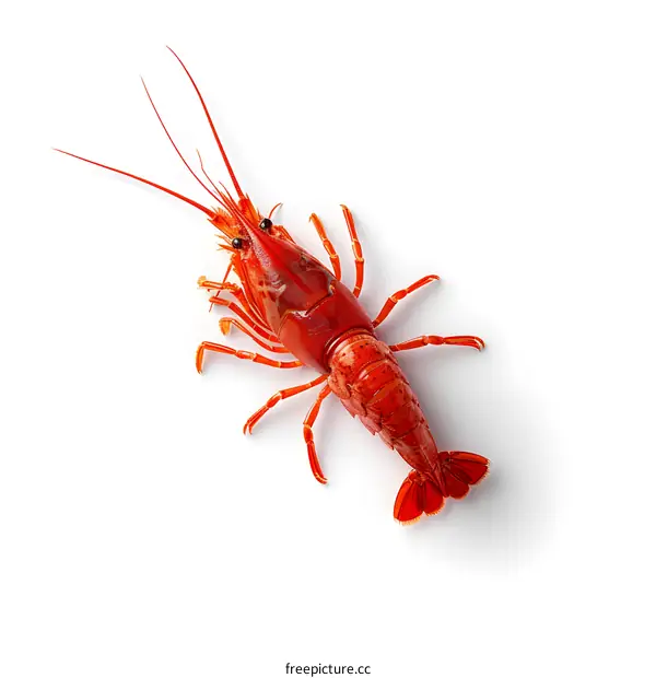 Red Lobster On White Background