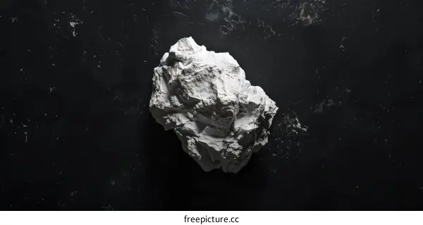 Gray Rock on Black Background