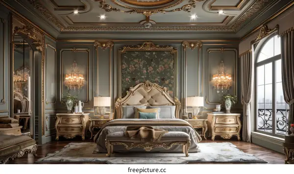 Luxury Elegant Baroque Bedroom Interior Design