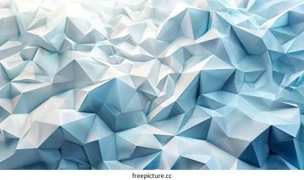 Blue and White Geometric Abstract Polygonal Background
