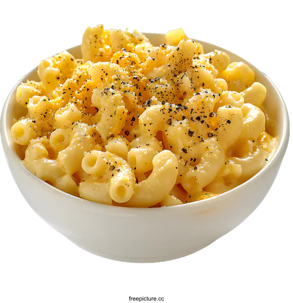 [Transparent Background PNG]Macaroni and Cheese with Pepper