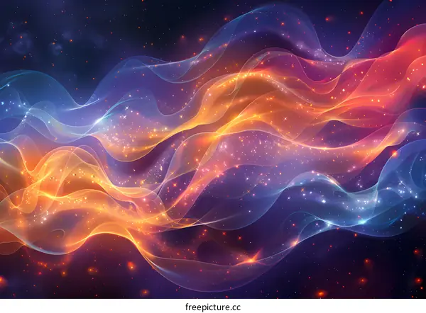 Abstract Light Waves Background