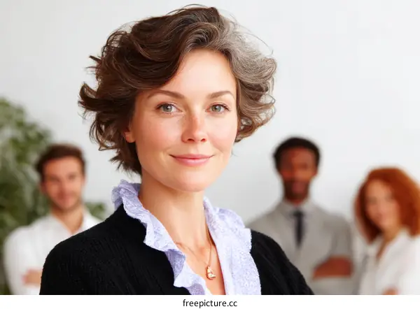 Successful Business Woman Leading a Team