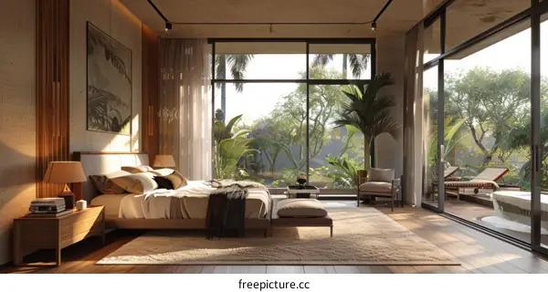 Modern Tropical Bedroom Interior Design