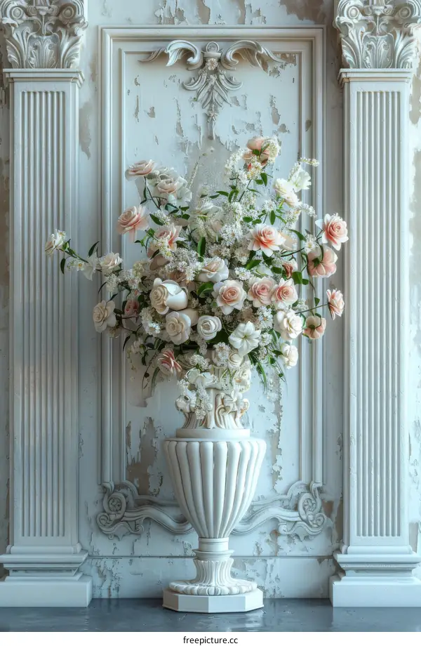 Elegant Flower Arrangement in White Vase