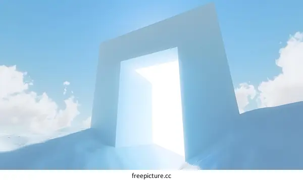 Abstract Doorway To Heaven  3D Rendering