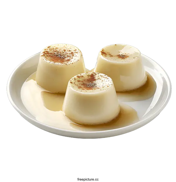 [Transparent Background PNG]Three Delicious Custards