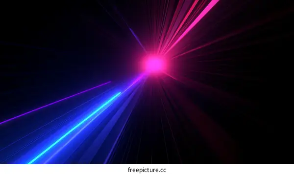 Abstract Neon Light Rays Background Design