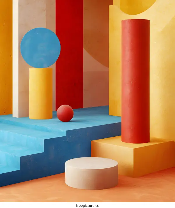 Colorful Abstract Geometric Shapes Background