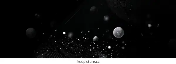 Abstract Space Particles in Black Background