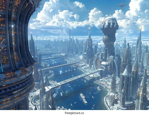Futuristic City Skyline