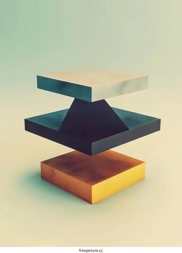 Abstract Geometric Shapes in a Minimalist Design