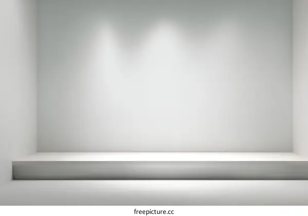 Empty Modern Display Showcase Interior Mockup