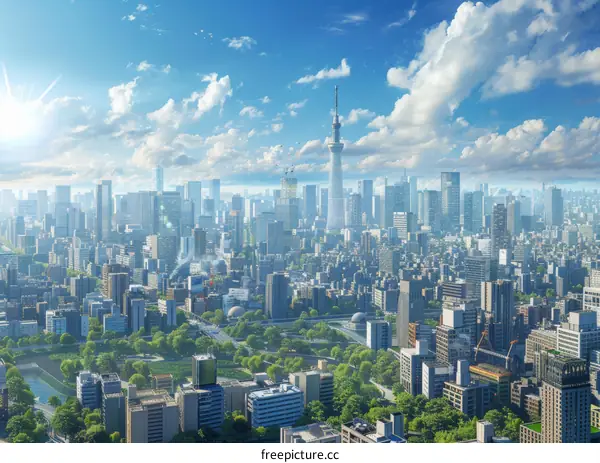 Tokyo Skyline with Tokyo Tower