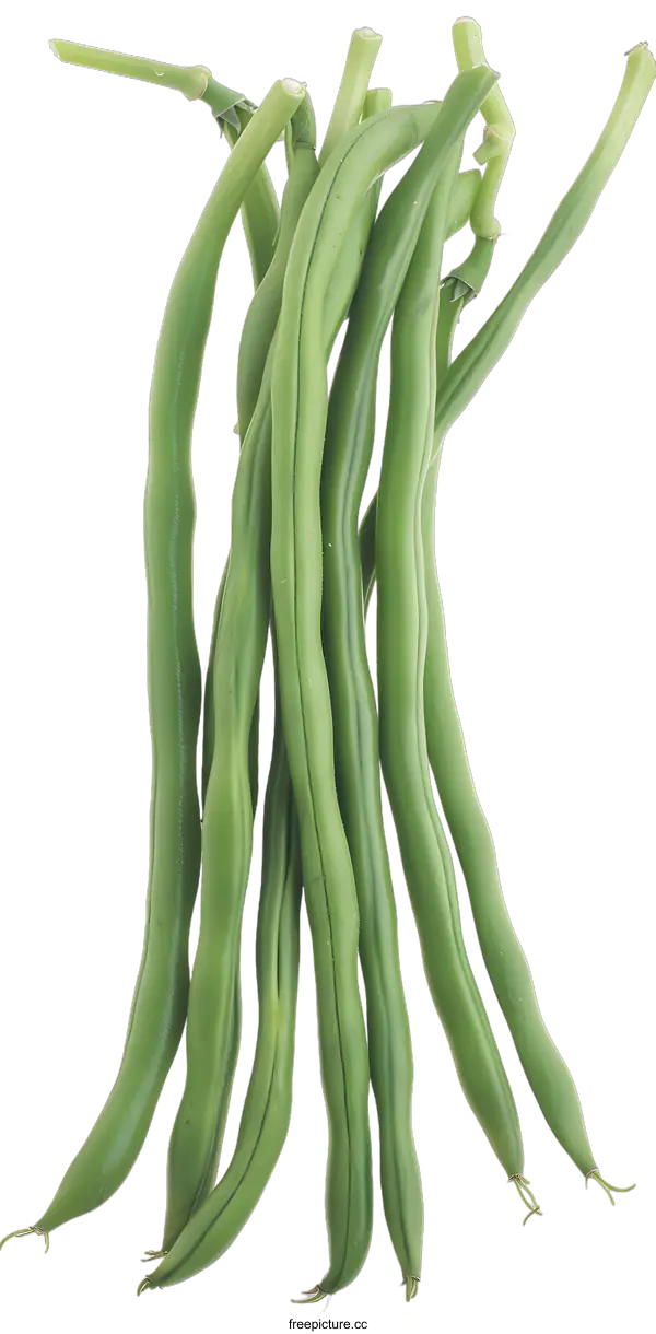 [Transparent Background PNG]Fresh Green Beans on White Background