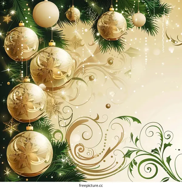 Golden Christmas Decorations for a Festive Season