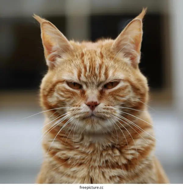 Close-up portrait of a ginger cat