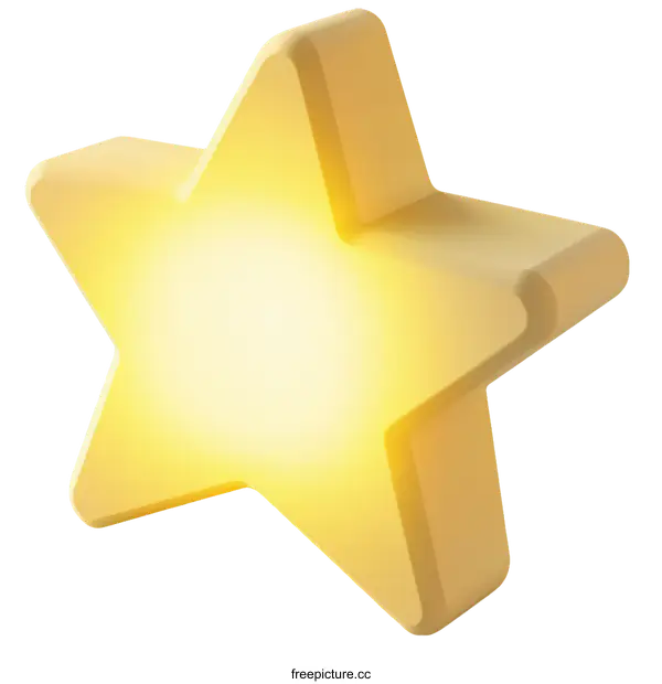 [Transparent Background PNG]3D Star Shaped Decorative Lamp