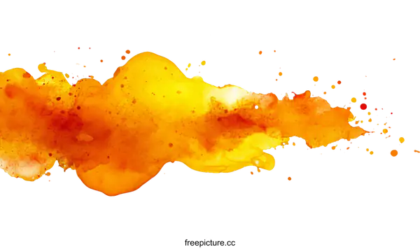 [Transparent Background PNG]Abstract Watercolor Splashes Design