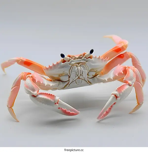A Pink Crab Isolated on White Background