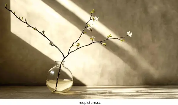 Minimalist Spring Floral Still Life Arrangement