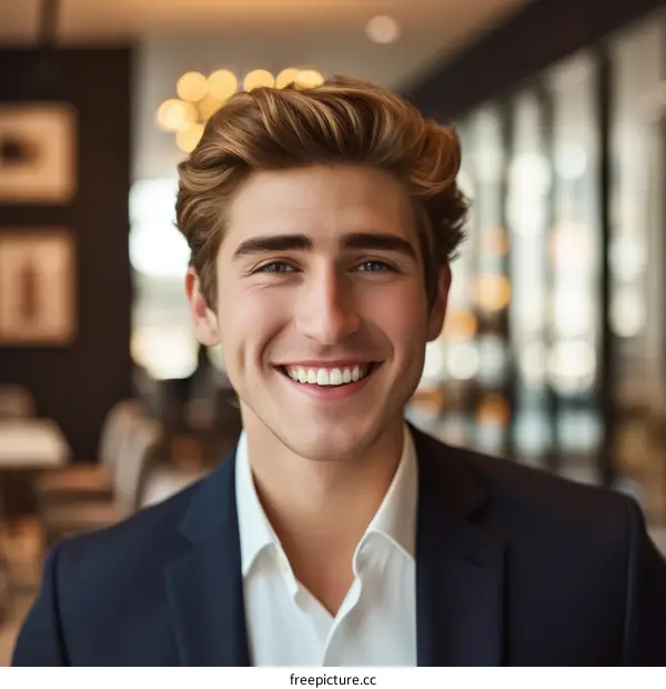 Portrait of a handsome young businessman smiling