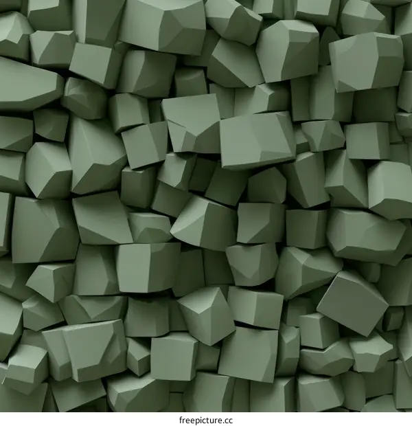 3D rendering of rough green surface