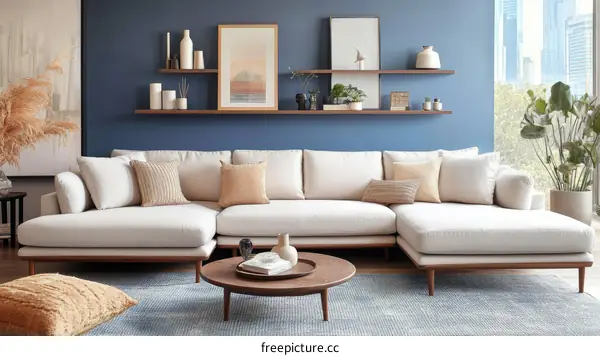 Modern Sectional Sofa in a Cozy Living Room