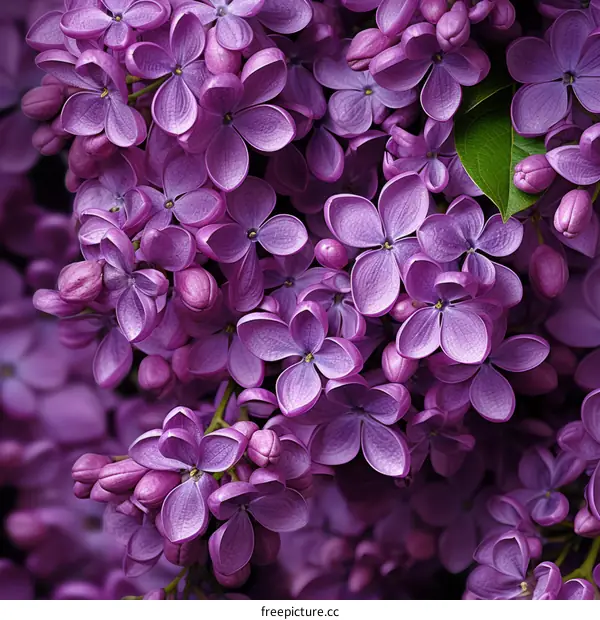 A bouquet of vibrantly colored lilac flowers in full bloom