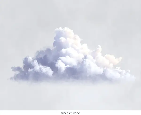 Beautiful Fluffy Cloud in Pastel Sky