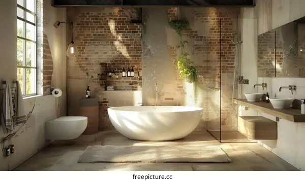 Industrial Style Bathroom Interior Design