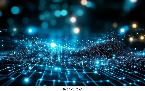 Abstract Digital Network Technology Background