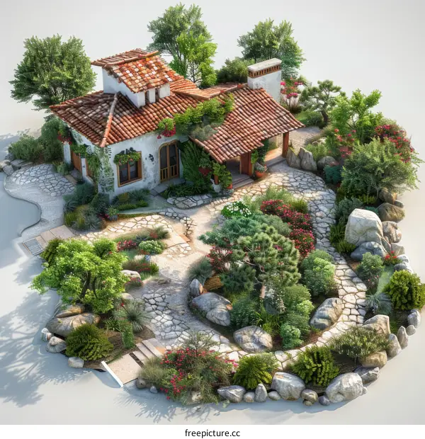 Mediterranean Style Courtyard Design