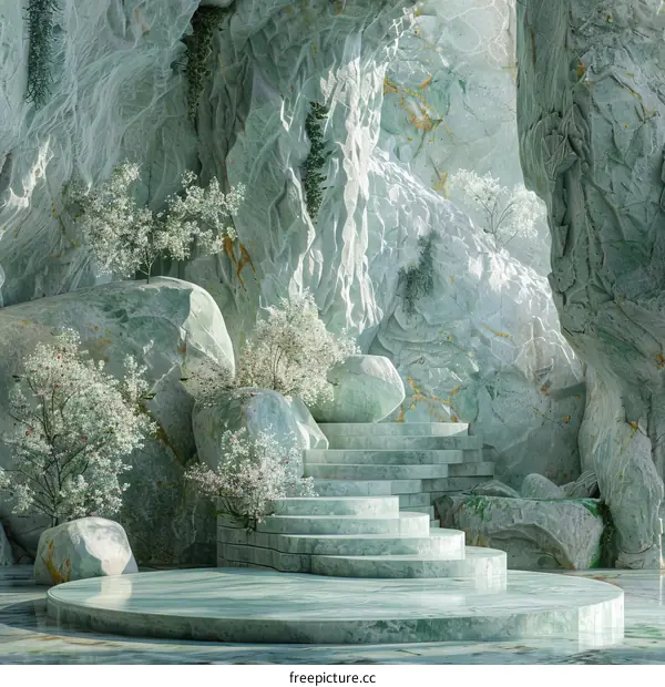 Malachite Rock Formation Staircase