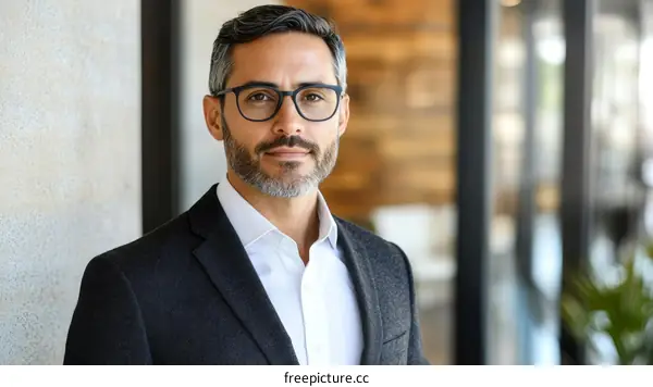 Businessman in Modern Office Setting