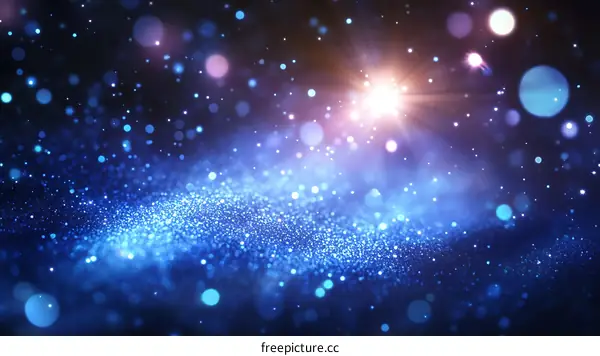 Abstract Background of Sparkling Blue Glitter