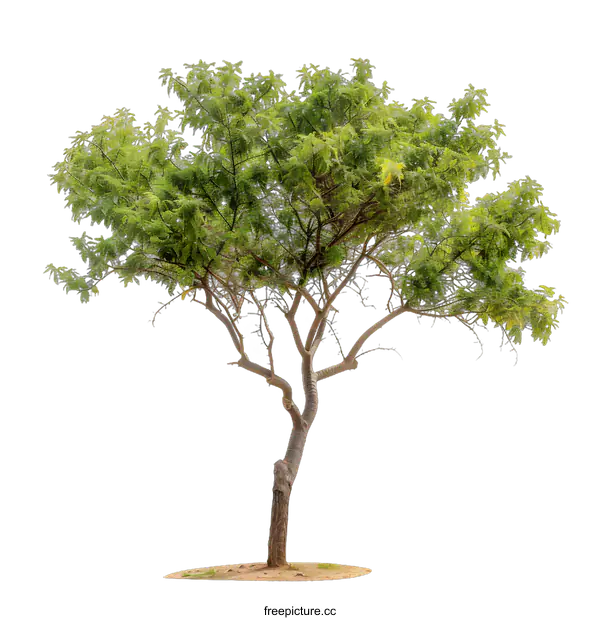[Transparent Background PNG]Green Tree Isolated on White Background