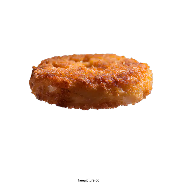 [Transparent Background PNG]A Single Crispy Fried Food Item on White Background