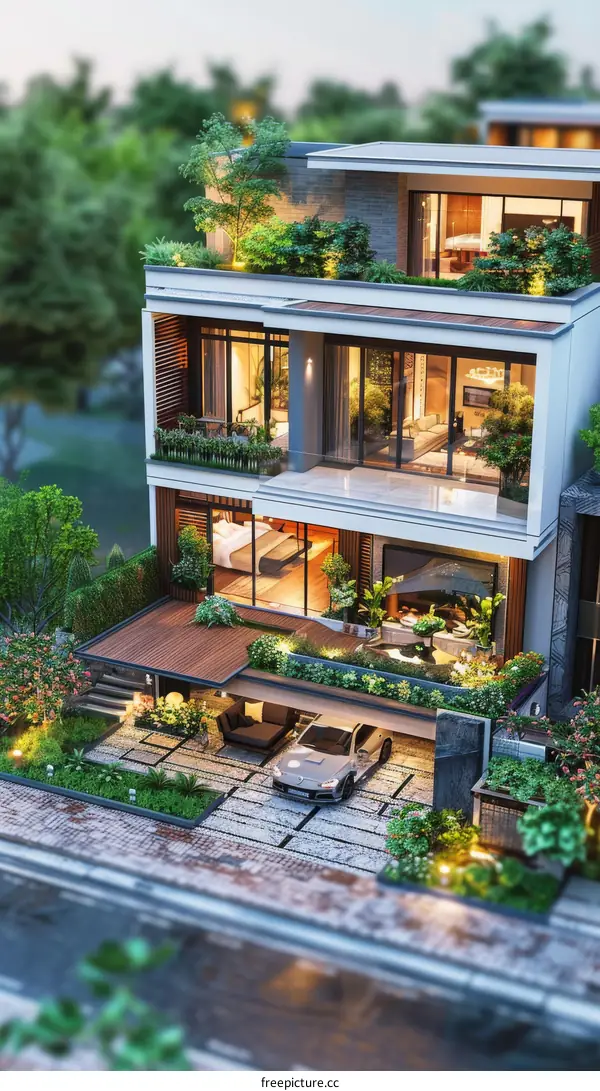 A modern house in Ho Chi Minh City, Vietnam