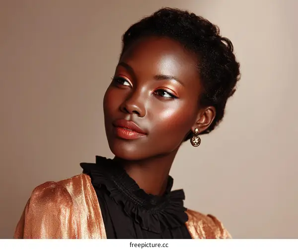 Sophisticated Black Woman Fashion Portrait